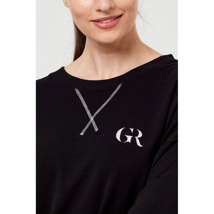 GR Giaan Rooney Contrast Stitch Sweater Black 3 GR Giaan Rooney Contrast Stitch Sweater Black