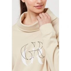 GR Giaan Rooney Funnel Neck Logo Sweat Stone