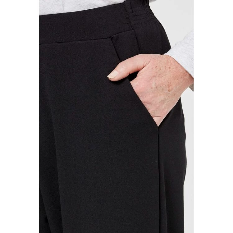 Savannah Side Split Crop Pant Black 3 Savannah Side Split Crop Pant Black