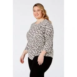 Khoko Plus Asymmetric Sweat Animal -women's clothing Sales 625398 C 0960 13 2