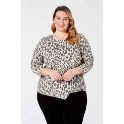 Khoko Plus Asymmetric Sweat Animal -women's clothing Sales 625398 C 0960 13