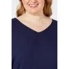 Khoko Plus Lace Insert Top Navy 1 Khoko Plus Lace Insert Top Navy -women's clothing Sales 625522 C 0410 00 4