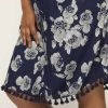Khoko Plus Tassel Trim Dress Navy Floral