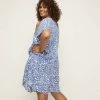 Khoko Plus Smock Tunic Dress Blue Print -women's clothing Sales 625553 C 1400 76 3