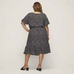 Khoko Plus Midi Dress Blue Print -women's clothing Sales 625557 C 1400 76 2