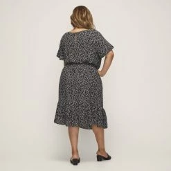 Khoko Plus Midi Dress Blue Print -women's clothing Sales 625557 C 1400 76 3