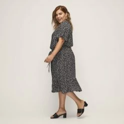 Khoko Plus Midi Dress Blue Print -women's clothing Sales 625557 C 1400 76 4