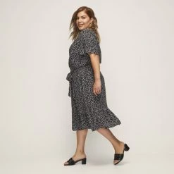 Khoko Plus Midi Dress Blue Print