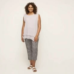 Khoko Plus Crinkle Frill Tank Lavender -women's clothing Sales 625558 C 0530 28 2