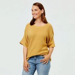 Savannah Textureded Knit Top Chartreuse -women's clothing Sales 625724 C 0310 72 2