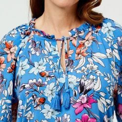 Savannah Smock Tassel Top Floral
