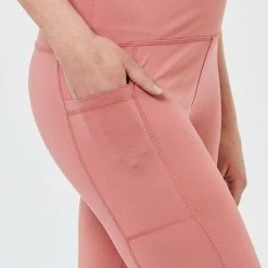 GR Giaan Rooney High Rise Logo Legging With Phone Pocket Burnt Orange