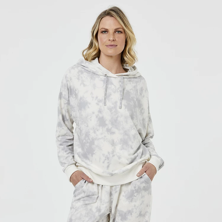 GR Giaan Rooney Signature Tie Dye Hoodie Cream 6 GR Giaan Rooney Signature Tie Dye Hoodie Cream - Image 4