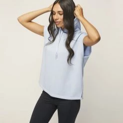 Anthology Hooded Sleeveless Sweat Top Baby Blue