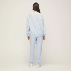 Anthology Contrast Stitch Sweat Shirt Baby Blue