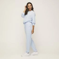 Anthology Contrast Stitch Sweat Pant Baby Blue -women's clothing Sales 625745 C 0450 19 3