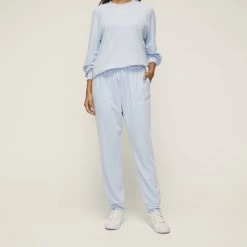 Anthology Contrast Stitch Sweat Pant Baby Blue -women's clothing Sales 625745 C 0450 19 4