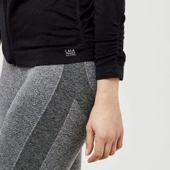 LMA Active Seamless Zip Through Top Black