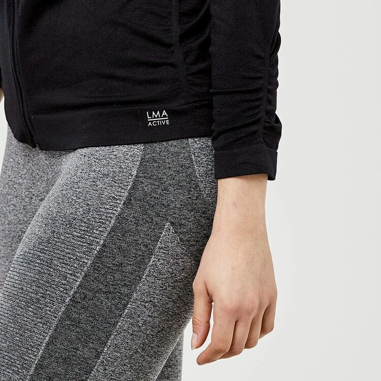 LMA Active Seamless Zip Through Top Black 3 LMA Active Seamless Zip Through Top Black