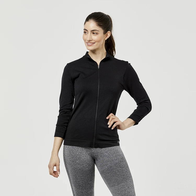 LMA Active Seamless Zip Through Top Black 6 LMA Active Seamless Zip Through Top Black - Image 4