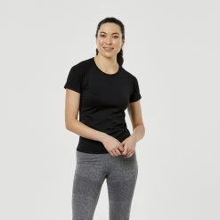 LMA Active Seamless Tee Black -women's clothing Sales 625953 C 0001 00