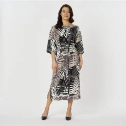 JB Jayson Brunsdon Jayson Brunsdon Ombre Batwing Dress Black & White -women's clothing Sales 626680 C 1007 44