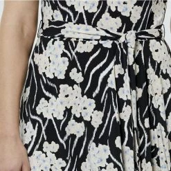 Leona Edmiston Ruby Mock Wrap Jersey Frill Dress Violet