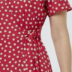 Stella Wrap Asymmetrical Dress Pink & Cream