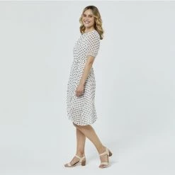 Stella Spot Midi Dress Milk -women's clothing Sales 626698 C 0111 08 2