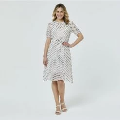 Stella Spot Midi Dress Milk -women's clothing Sales 626698 C 0111 08