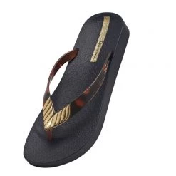 Ipanema Elegance Women's Wedged Thong Black & Brown