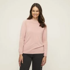 Savannah Soft Touch Jumper With Sleeve Detail Bloom Pink