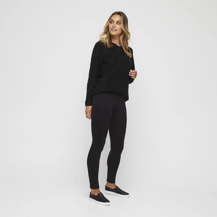 Khoko Collection Elastic Waist Ponte Pant Black 4 Khoko Collection Elastic Waist Ponte Pant Black - Image 2