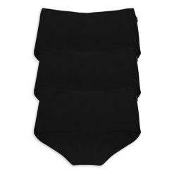 Underworks Women's Full Brief 3 Pack Black