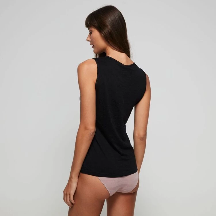 Sash & Rose Merino Thermal Vest Black 5 Sash & Rose Merino Thermal Vest Black - Image 3