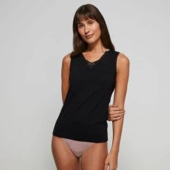 Sash & Rose Merino Thermal Vest Black 9 Sash & Rose Merino Thermal Vest Black -women's clothing Sales 628342 C 0001 00