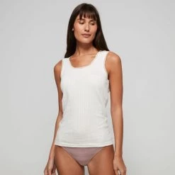 Sash & Rose Pointelle Thermal Vest Ivory -women's clothing Sales 628344 C 0271 70