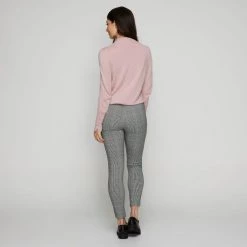 Khoko Smart Check Ponte Pant Black & White -women's clothing Sales 628370 C 1007 44 3