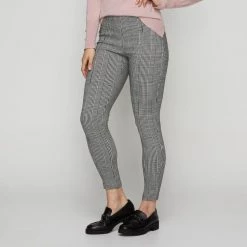 Khoko Smart Check Ponte Pant Black & White
