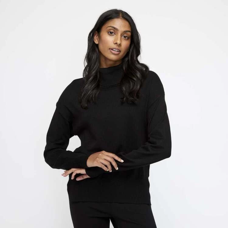 Khoko Smart Roll Neck Sweater Black 4 Khoko Smart Roll Neck Sweater Black - Image 2