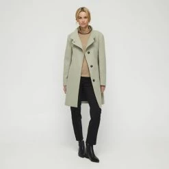 Khoko Smart Funnel Neck Jacket Pistachio -women's clothing Sales 628399 C 0314 37