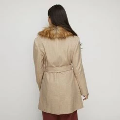 Leona Edmiston Ruby Oatmeal Fur Trim Coat Oatmeal 10 Leona Edmiston Ruby Oatmeal Fur Trim Coat Oatmeal -women's clothing Sales 628400 C 0272 72 2