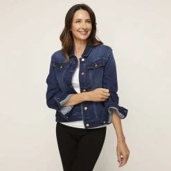 Khoko Collection Denim Jacket Dark Wash -women's clothing Sales 628517 C 1980 60