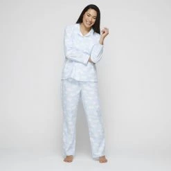 Sash & Rose Flannelette PJ Set Cloud -women's clothing Sales 628554 C 0450 53 3