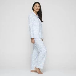 Sash & Rose Flannelette PJ Set Cloud