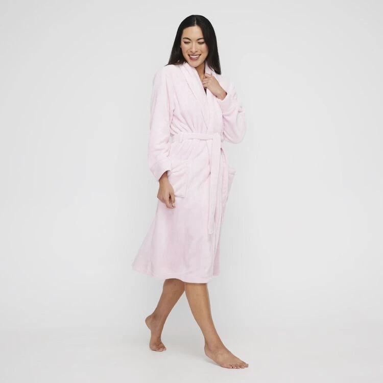 Sash & Rose Shimmer Fleece Gown Baby Pink 4 Sash & Rose Shimmer Fleece Gown Baby Pink - Image 2