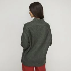 Khoko Collection High Neck Cosy Jumper Khaki -women's clothing Sales 628569 C 0921 12 2