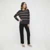 Khoko Collection Stripe Jumper Charcoal
