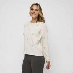 Khoko Collection Spotty Jumper Cream -women's clothing Sales 628572 C 0270 68