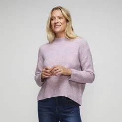 Khoko Collection Cosy Mock Turtle Neck Jumper Lilac